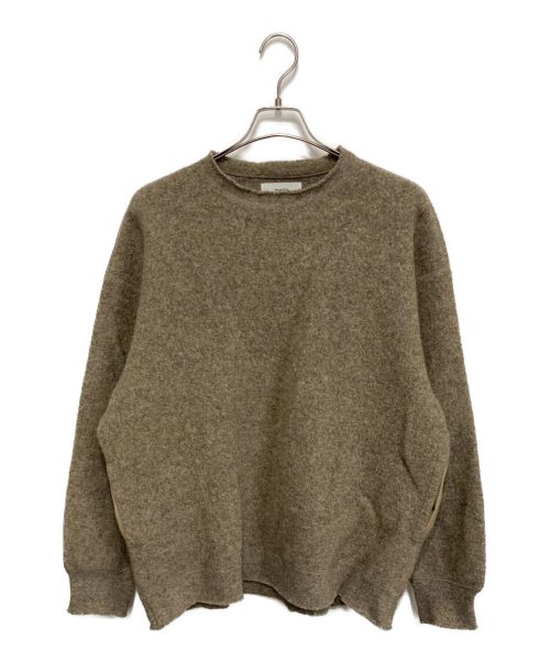 MARKA（マーカ）MARKA (マーカ) CUT/OFF CREW NECK - angola sheep pile ブラウン サイズ:Mの古着・服飾アイテム