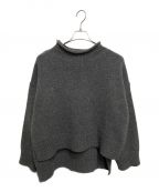 CLANEクラネ）の古着「SIDE SLIT WIDE CAPE KNIT TOPS」｜グレー