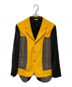 COMME des GARCONS HOMME PLUSコムデギャルソンオムプリュス）の古着「CHECK DOCKING JACKET」｜ブラック×イエロー