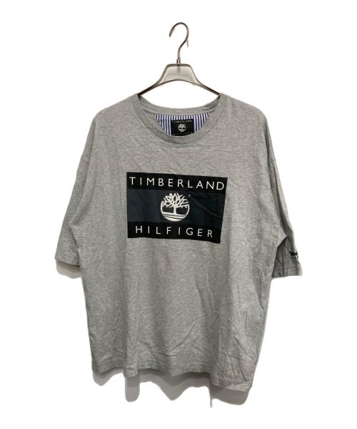 Timberland（ティンバーランド）Timberland (ティンバーランド) TOMMY HILFIGER (トミーヒルフィンガー) オーバーサイズTシャツ グレー サイズ:Lの古着・服飾アイテム