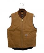 CarHarttカーハート）の古着「DUCK VEST ARCTIC QUILT LINED」｜ブラウン