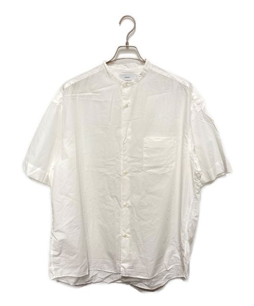 Graphpaper（グラフペーパー）Graphpaper (グラフペーパー) Broad S/S Oversized Band Collar Shirt ホワイト サイズ:FREEの古着・服飾アイテム