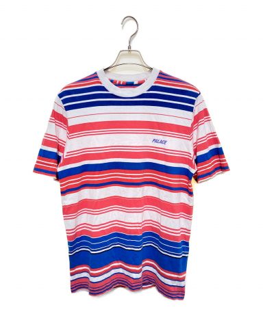 中古・古着通販】PALACE (パレス) MULTI STRIPE T-SHIRT レッド×ブルー