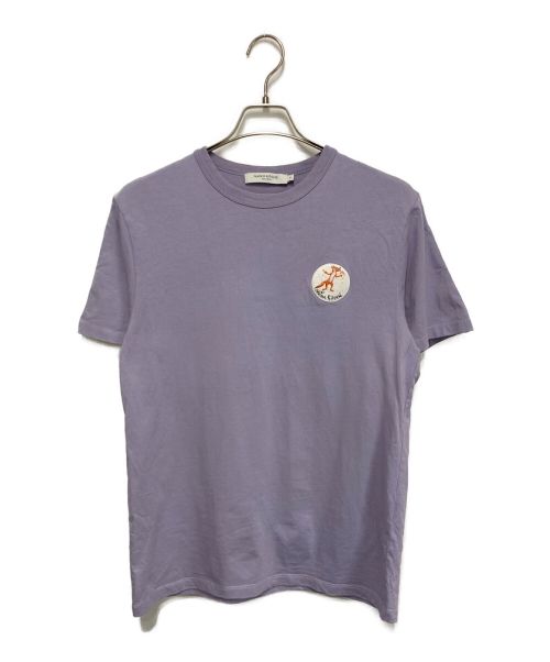 maison kitsune（メゾンキツネ）maison kitsune (メゾンキツネ) フラワー フォックス パッチ クラシック Tシャツ パープル サイズ:Sの古着・服飾アイテム