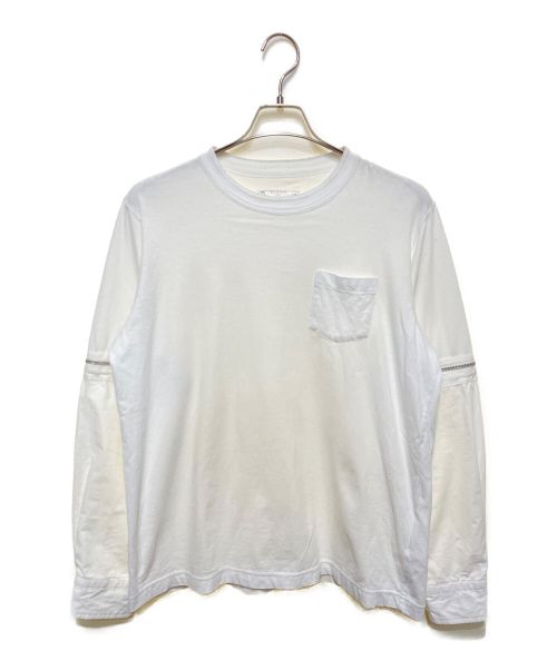 sacai（サカイ）sacai (サカイ) ZIP SLEEVE LONG TEE ホワイト サイズ:1の古着・服飾アイテム