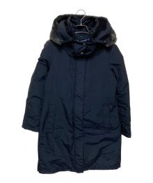 WOOLRICH（ウールリッチ）の古着「BOW BRIDGE ラビットファー ダウンコート」｜ネイビー