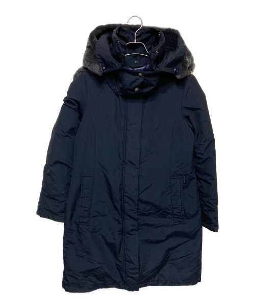 WOOLRICH（ウールリッチ）WOOLRICH (ウールリッチ) BOW BRIDGE ラビットファー ダウンコート ネイビー サイズ:Sの古着・服飾アイテム