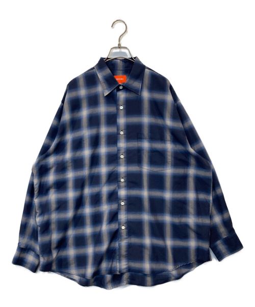 BEAMS（ビームス）BEAMS (ビームス) パネルオンブレシャツ ネイビー サイズ:Sの古着・服飾アイテム