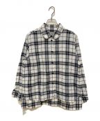 MARGARET HOWELLマーガレットハウエル）の古着「MONO CHECK COTTON TWILL」｜ホワイト×ブラック