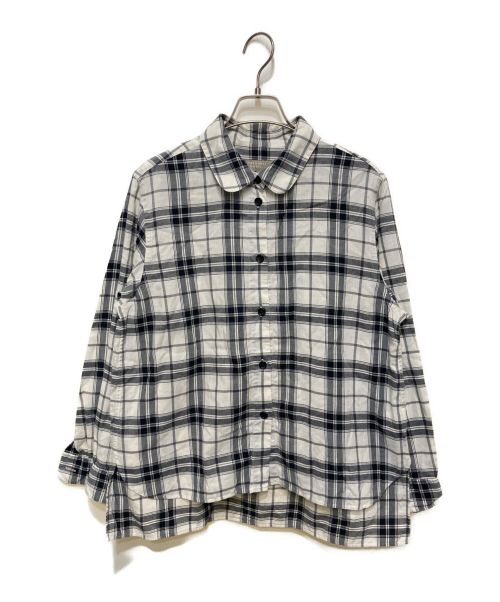 MARGARET HOWELL（マーガレットハウエル）MARGARET HOWELL (マーガレットハウエル) MONO CHECK COTTON TWILL ホワイト×ブラック サイズ:2の古着・服飾アイテム