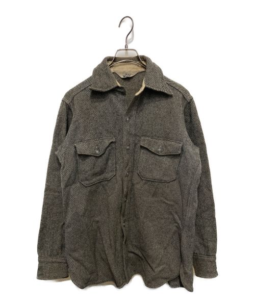 WOOLRICH（ウールリッチ）WOOLRICH (ウールリッチ) 60~70sウールCPOシャツジャケット ブラウン サイズ:15の古着・服飾アイテム