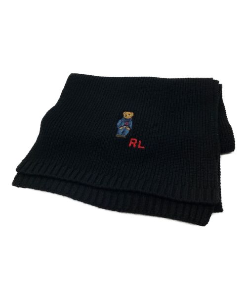 POLO RALPH LAUREN（ポロ・ラルフローレン）POLO RALPH LAUREN (ポロ・ラルフローレン) ポロベアニットマフラー ブラック サイズ:なしの古着・服飾アイテム