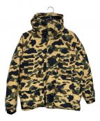 BAPE BY A BATHING APEベイプバイアベイシングエイプ）の古着「カモフラ柄ダウンジャケット」｜ベージュ