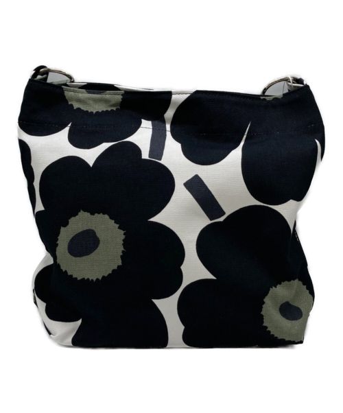 marimekko（マリメッコ）marimekko (マリメッコ) Pieni Unikko Venni ショルダーバッグ ブラック×ホワイト 未使用品の古着・服飾アイテム