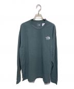 THE NORTH FACEザ ノース フェイス）の古着「L/S THE NORTH FACE SPHERE BL TEE 長袖　ロングスリーブ　カットソー」｜グリーン