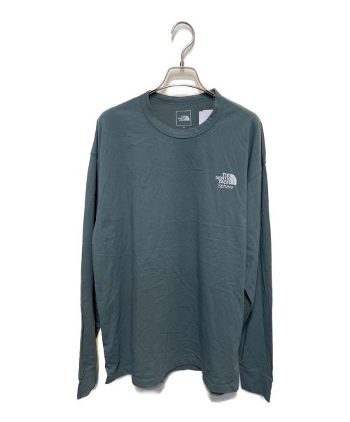 THE NORTH FACE（ザ ノース フェイス）THE NORTH FACE (ザ ノース フェイス) L/S THE NORTH FACE SPHERE BL TEE 長袖　ロングスリーブ　カットソー グリーン サイズ:XL 未使用品の古着・服飾アイテム