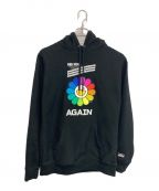 RESTIRリステア）の古着「Rainbow Flower Hoodie」｜ブラック