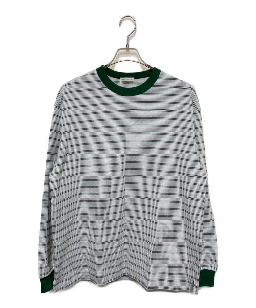 UNIVERSAL PRODUCTS.（ユニバーサルプロダクツ）UNIVERSAL PRODUCTS. (ユニバーサルプロダクツ) MULTI BORDER L/S T-SHIRT グリーン サイズ:2 未使用品の古着・服飾アイテム