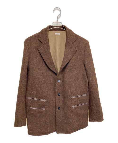 WAREHOUSE（ウエアハウス）WAREHOUSE (ウエアハウス) Harris Tweed (ハリスツイード) ウール段返りテーラードジャケット ブラウン サイズ:38の古着・服飾アイテム