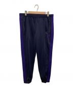 Needlesニードルズ）の古着「ZIPPED TRACK PANT POLY SMOOTH」｜ネイビー×パープル