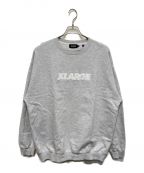 X-LARGEエクストララージ）の古着「STANDARD LOGO CREWNECK SWEAT」｜グレー