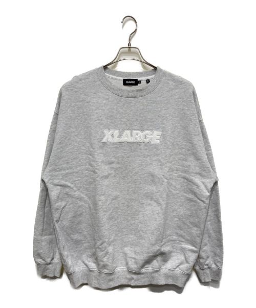 X-LARGE（エクストララージ）X-LARGE (エクストララージ) STANDARD LOGO CREWNECK SWEAT グレー サイズ:XLの古着・服飾アイテム