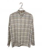 AURALEEオーラリー）の古着「SUPER LIGHT WOOL CHECK SHIRTS」｜ベージュ