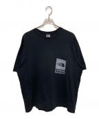 THE NORTH FACE×SUPREMEザ ノース フェイス×シュプリーム）の古着「プリンテッドポケット半袖Tシャツ」｜ブラック