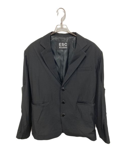 ESC STUDIO（イーエスシーステュディオ）ESC STUDIO (イーエスシーステュディオ) Line over size blazer ブラック サイズ:なしの古着・服飾アイテム