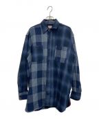 SUGAR CANE×BEAMSシュガーケーン×ビームス）の古着「別注 Crazy Flannel Cheak Shirt」｜ネイビー