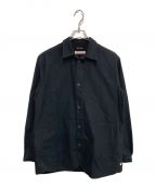 FRANK LEDERフランクリーダー）の古着「60’s Vintage Bedsheet Shirt Jacket With Side Pocket」｜ブラック