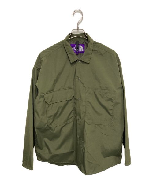 THE NORTHFACE PURPLELABEL（ザ・ノースフェイス パープルレーベル）THE NORTHFACE PURPLELABEL (ザ・ノースフェイス パープルレーベル) Polyester Wool Ripstop Trail Shirt オリーブ サイズ:Lの古着・服飾アイテム