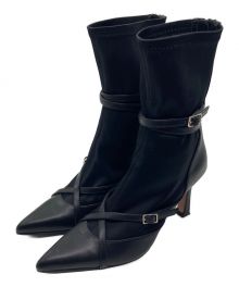 HER LIP TO（ハーリップトゥ）の古着「Double Belt Ankle Boots」｜ブラック