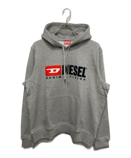 DIESEL（ディーゼル）DIESEL (ディーゼル) プルオーバーパーカー グレー サイズ:XLの古着・服飾アイテム