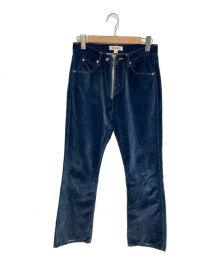 masu（エムエーエスユー）の古着「INDIGO VELVET FRARE JEANS」｜ネイビー