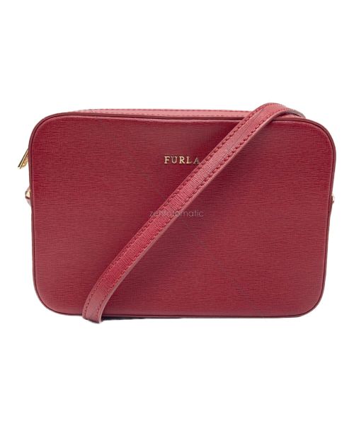 FURLA（フルラ）FURLA (フルラ) リリースモールダブルファスナーショルダーバッグ レッドの古着・服飾アイテム