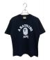 A BATHING APE（アベイシングエイプ）の古着「COLLEGE TEE」｜ブラック