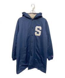 stussy×Champion（ステューシー×チャンピオン）の古着「ベンチコート」｜ネイビー