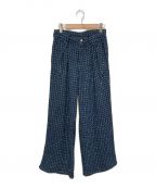 sulvamサルバム）の古着「FANCY TWEED WIDE PANTS」｜ブルー