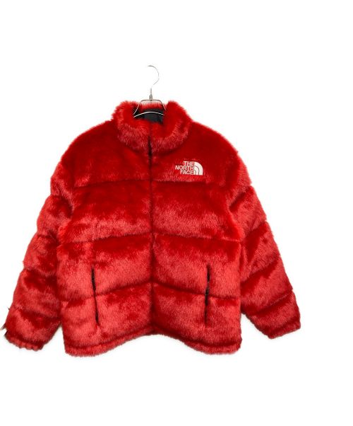 SUPREME（シュプリーム）SUPREME (シュプリーム) THE NORTH FACE (ザ ノース フェイス) Faux Fur Nuptse Jacket レッド サイズ:Mの古着・服飾アイテム