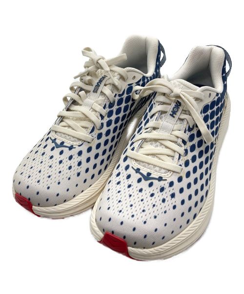 HOKAONEONE（ホカオネオネ）HOKAONEONE (ホカオネオネ) スニーカー アイボリー×ネイビー サイズ:25.5の古着・服飾アイテム