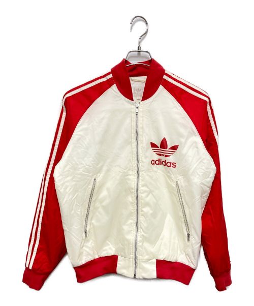 adidas（アディダス）adidas (アディダス) 80~90sトラックジャケット レッド×ホワイト サイズ:Sの古着・服飾アイテム