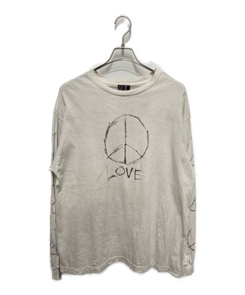 SAINT MICHAEL（セントマイケル）SAINT MICHAEL (セントマイケル) LOVE PRINT L/S TEE ホワイト サイズ:Lの古着・服飾アイテム