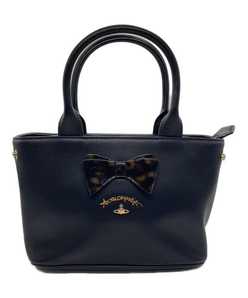 Vivienne Westwood ANGLOMANIA（ヴィヴィアンウエストウッドアングロマニア）Vivienne Westwood ANGLOMANIA (ヴィヴィアンウエストウッド アングロマニア) ハンドバッグ ブラックの古着・服飾アイテム