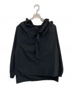 Scrap Bookスクラップブック）の古着「collar shirring blouse」｜ブラック