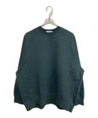 Graphpaperグラフペーパー）の古着「Ultra Compact Terry Crew Neck Sweater」｜グリーン