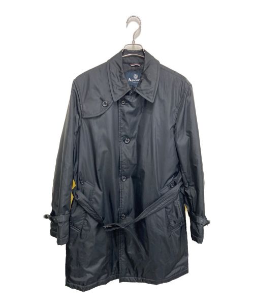 Aquascutum（アクアスキュータム）Aquascutum (アクアスキュータム) 中綿ステンカラーコート ブラック サイズ:LARGEの古着・服飾アイテム