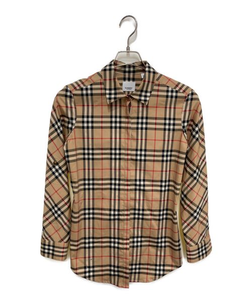 BURBERRY（バーバリー）BURBERRY (バーバリー) ヴィンテージチェック ストレッチコットンツイル シャツ ベージュ サイズ:UK6/US4/IT38の古着・服飾アイテム