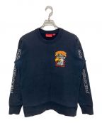 SUPREMEシュプリーム）の古着「Sean Cliver Eagle Crewneck」｜ネイビー