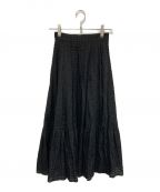 HER LIP TOハーリップトゥ）の古着「Stripe Jacquard Volume Skirt」｜ブラック